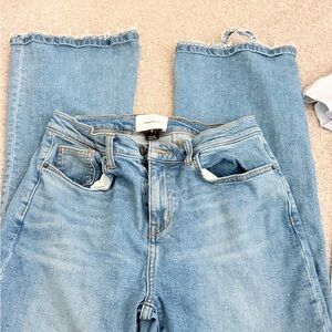 Current/Elliott Light Blue Straight Leg High-Rise Jeans